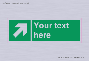 Custom Arrow Top Right Sign